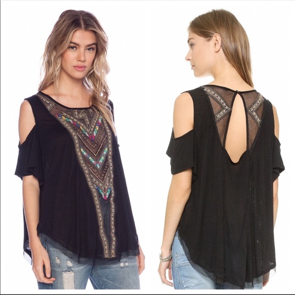 Free People Tops - Free People Gypsy Spell Embroidered Top